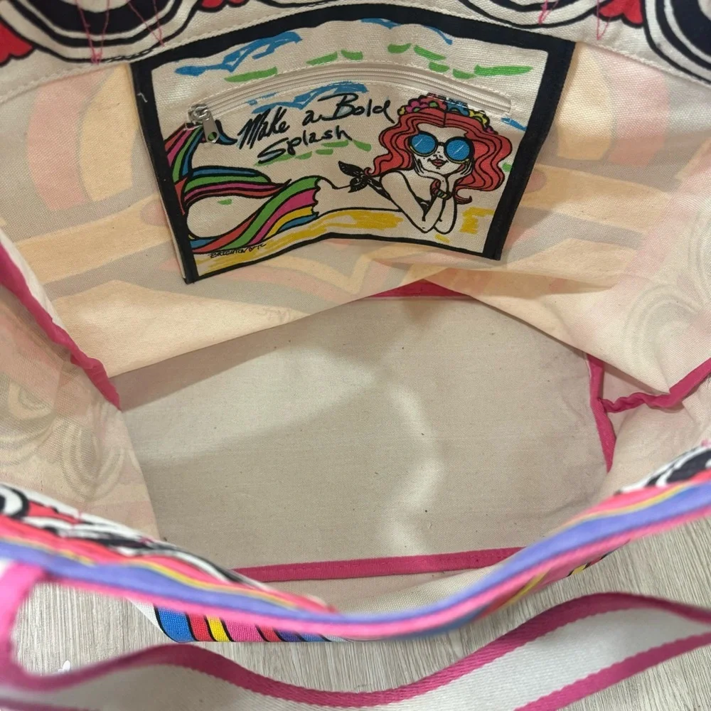 Brighton rainbow canvas heart tote - Picture 5 of 8